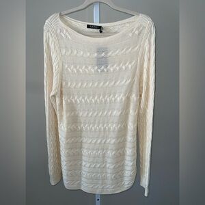 Ralph Lauren Cream Cable Knit Sweater